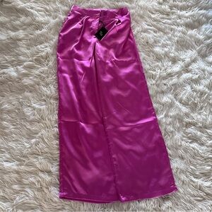 Barbie pink silk dress pants
